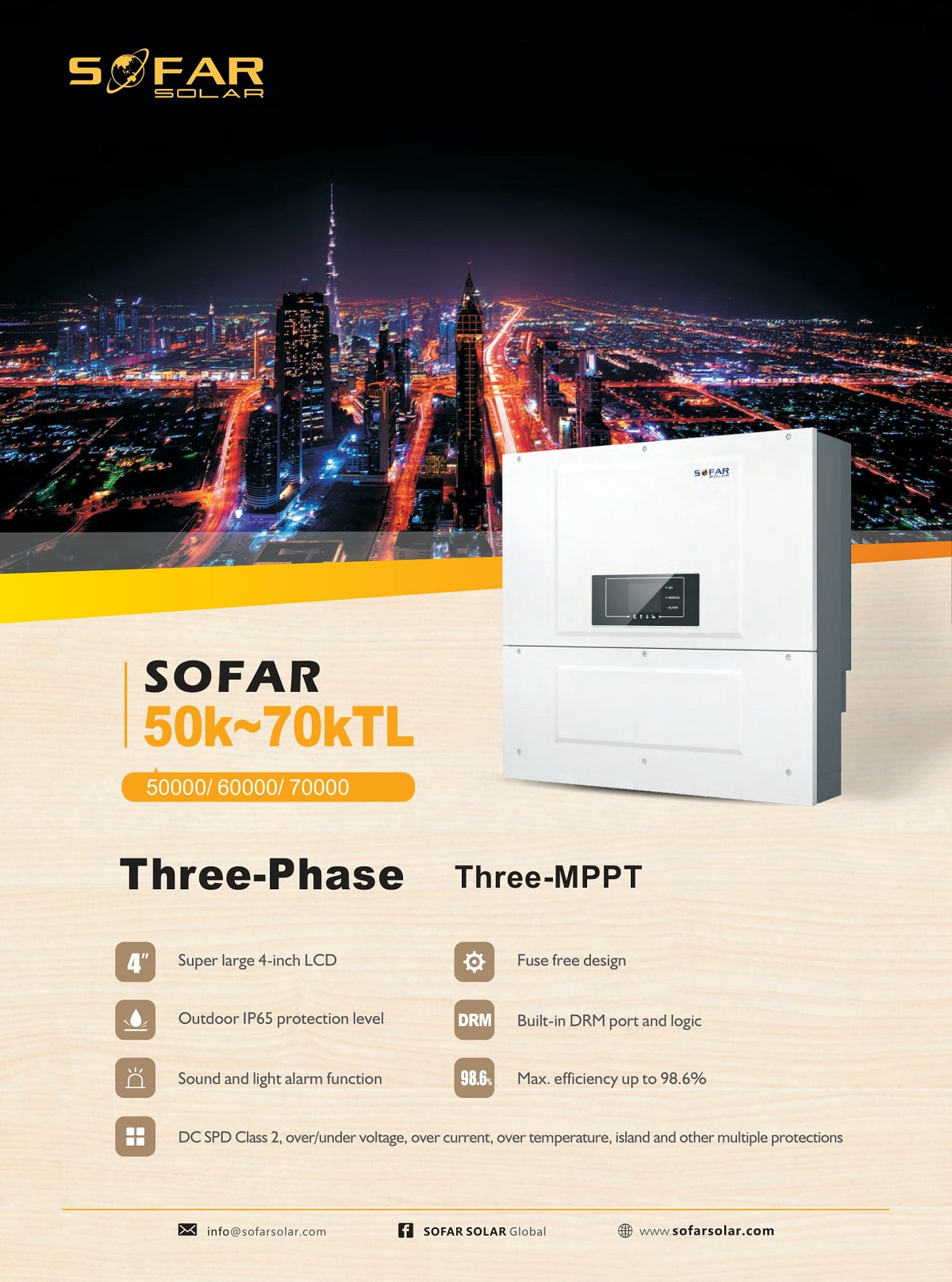 Datasheet inverter Sofar 50kW 50000TL